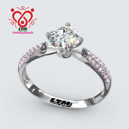 Love Triangle Music Luxury platinum diamond wedding ring custom
